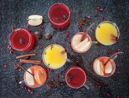 Mulled wine with winter spices photo