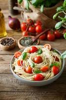 Pasta with olive oil photo