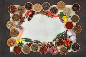 Spice and Herb Abstract Border photo