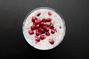 Chia Seeds Pudding with pomegranate