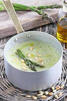 Asparagus cream soup photo