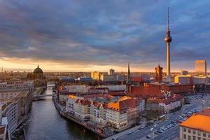 The center of Berlin at sunset photo