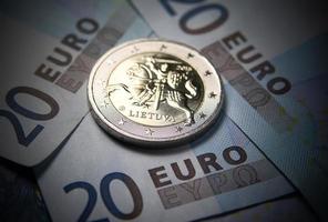 nuevo dinero euro lituano foto