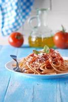 spaghetti with tomato sauce photo