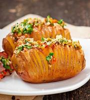 Baked potato with cheese and butter