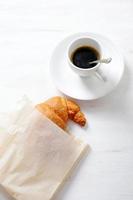 Fresh Croissant with coffee