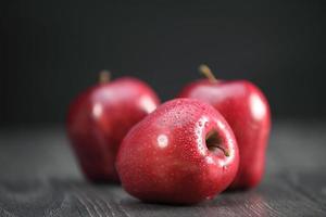 Crispy red apples photo