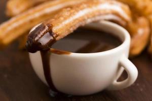 deliciuos spanish Churros with hot chocolate