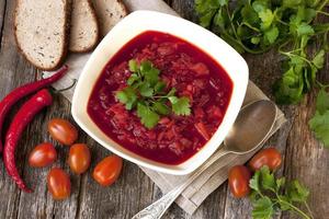 Russian-ukrainian  cuisine -  soup borscht