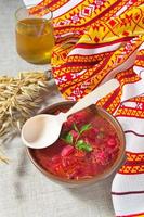 borsch rojo tradicional ucraniano y polaco foto