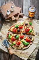 ingredientes para masa casera para pizza foto