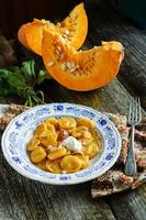 pumpkin gnocchi with greaves