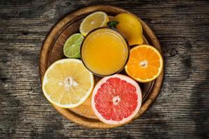 Citrus juice and fruits