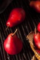 Raw Organic Red Pears photo