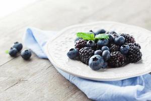 Fresh blueberries photo