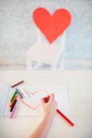 Drawing a heart photo