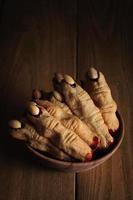 Halloween witch finger cookies