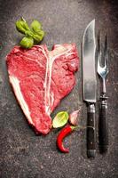 Raw fresh meat T-bone steak