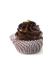 Brown Cupcake in Row on White Backround photo