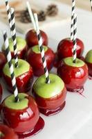 Apple candy,row of apple candies photo