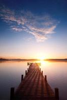 sunrise on lake photo
