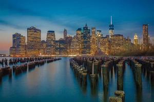 Downtown Manhattan As Night Falls photo