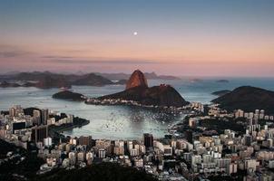 Sugarloaf Mountain with the Moon Above, Rio de Janeiro photo