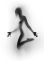 Beautiful nude female human body silhouette photo
