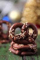 Chocolate pretzel cookies photo