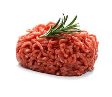 heap beef minced meat with rosemary