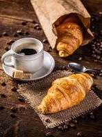 Croissant and coffee photo