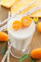 Milkshake with kumquats photo