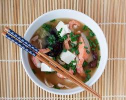 Japanese hot pot soup yosenabe photo