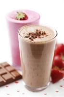 chocolate and strawberry milkshake photo