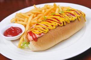 Hot dogs and French fries photo