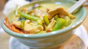 Green curry chicken thailand food
