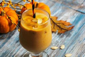 Pumpkin smoothie milk shake photo