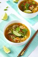 Thai chicken noodle soup photo