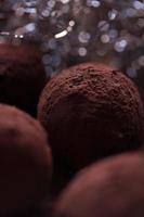 Homemade sweet chocolate truffle photo