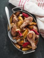 Oven-baked chicken legs