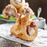 pizza cone with sausages for the children's holiday