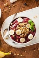 Healthy Organic Berry Smoothie Bowl photo