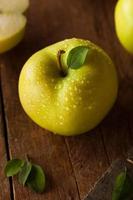 Raw Organic Golden Delicious Apples photo
