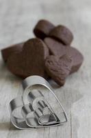 Heart Cookie Cutters and Cookies photo