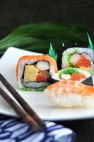 colorful color of sushi photo