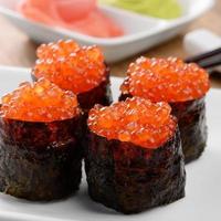 Sushi with caviar