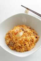 Kimchi and pork fried rice photo