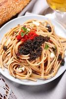 pasta with lumpfish roe photo
