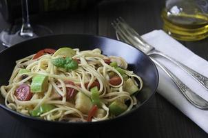 pasta with vegetables photo