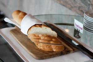 french bread sliced